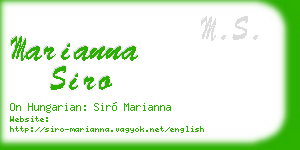 marianna siro business card